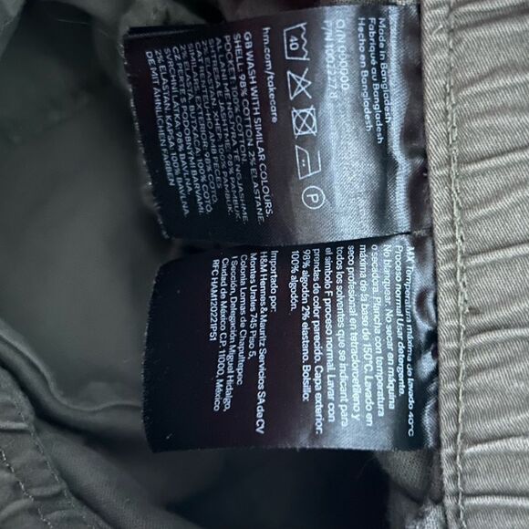 H&M Army Green High Rise Cargo Pull on Jogger Pants Size Small - Picture 7 of 9